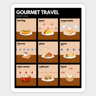 Street food, gourmet travel Magnet